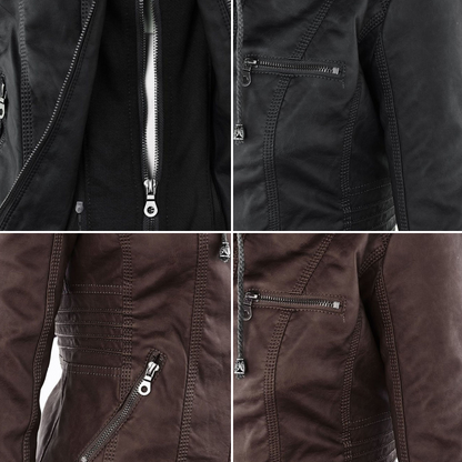 Flavia | Chaqueta de Cuero Robusta y Elegante