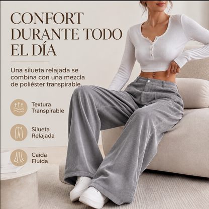 Alicia pantalones anchos y cómodos de corte holgado para mujer