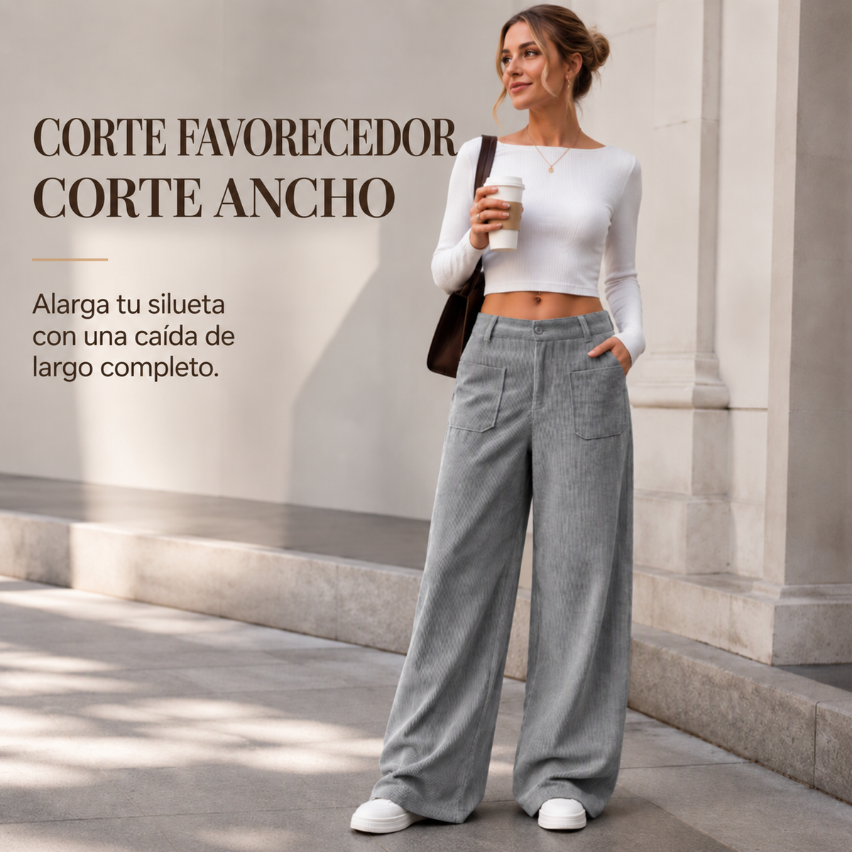 Alicia pantalones anchos y cómodos de corte holgado para mujer