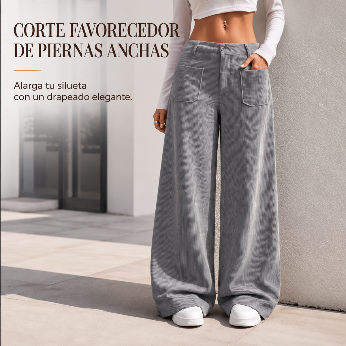 Alicia pantalones anchos y cómodos de corte holgado para mujer
