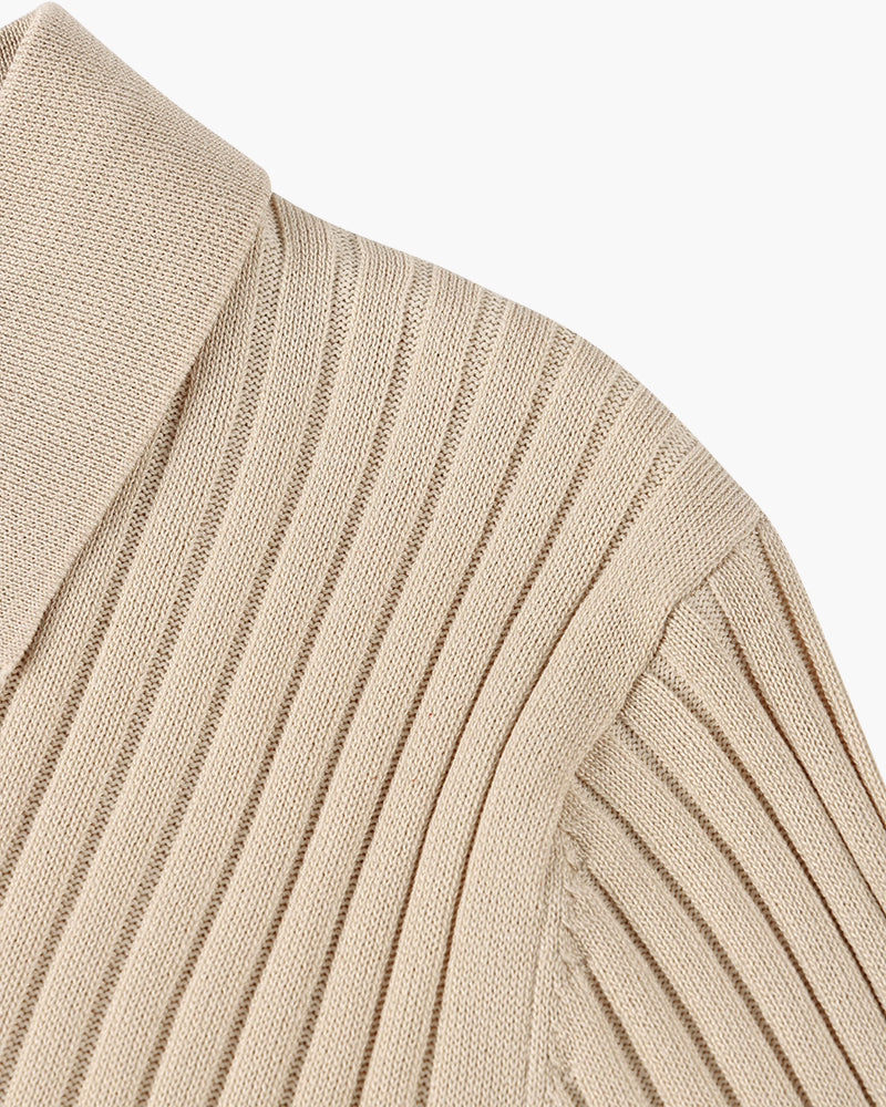 Polo casual cuello pico – Beige