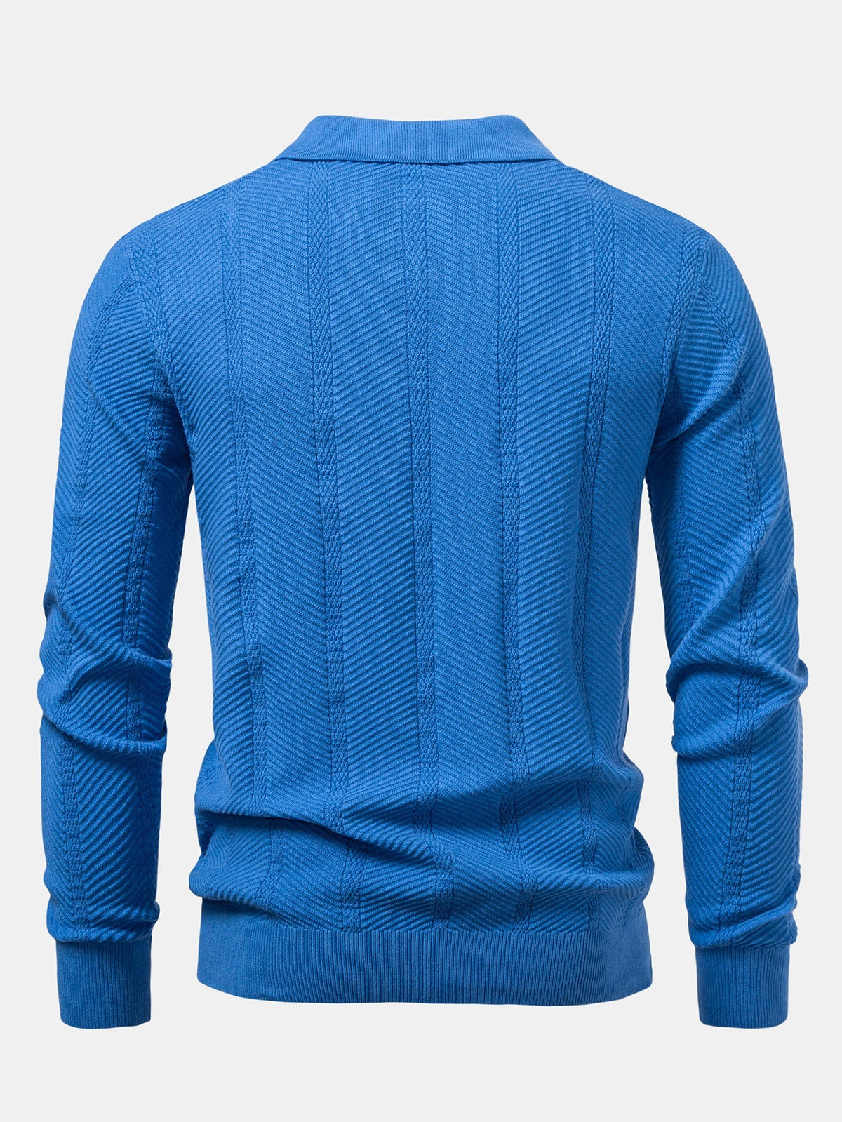 Polo de rayas cuello en V manga larga