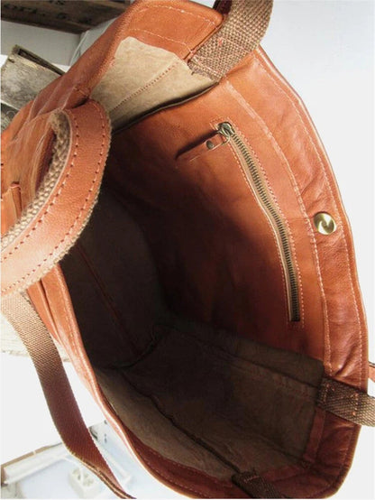 Bolso de cuero mujer elegante grande – bolso tote moderno resistente y versátil