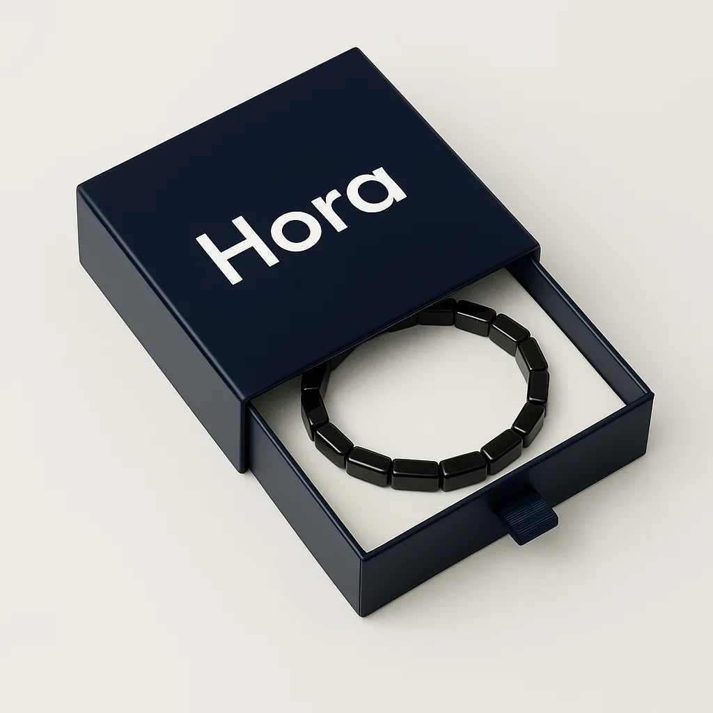 Pulsera masculina de hematita magnética Hora Paris