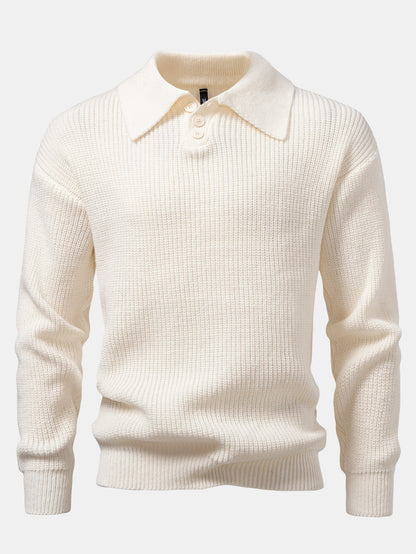 Polo de punto texturizado manga larga