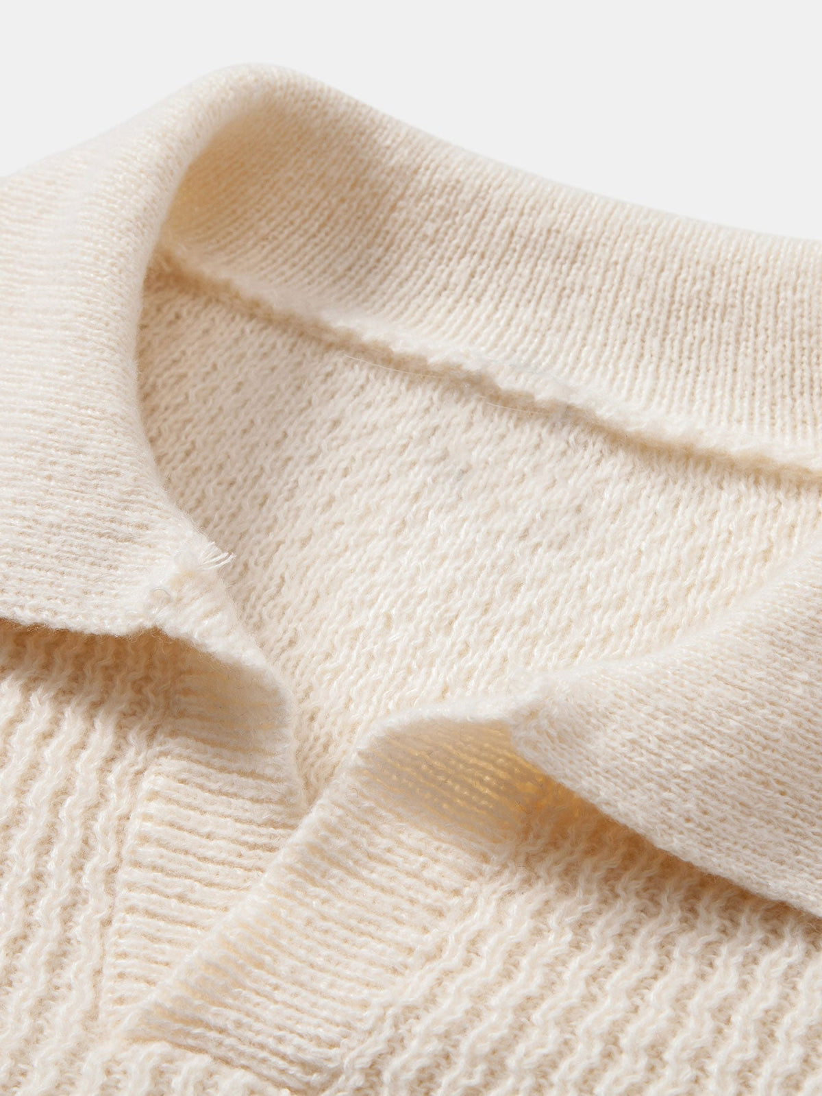 Polo jacquard de ondas cuello en V