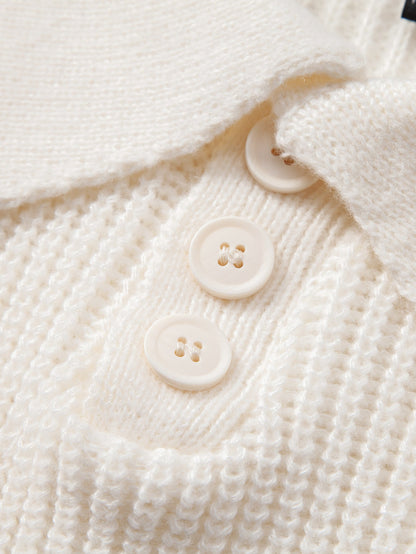 Polo de punto texturizado manga larga