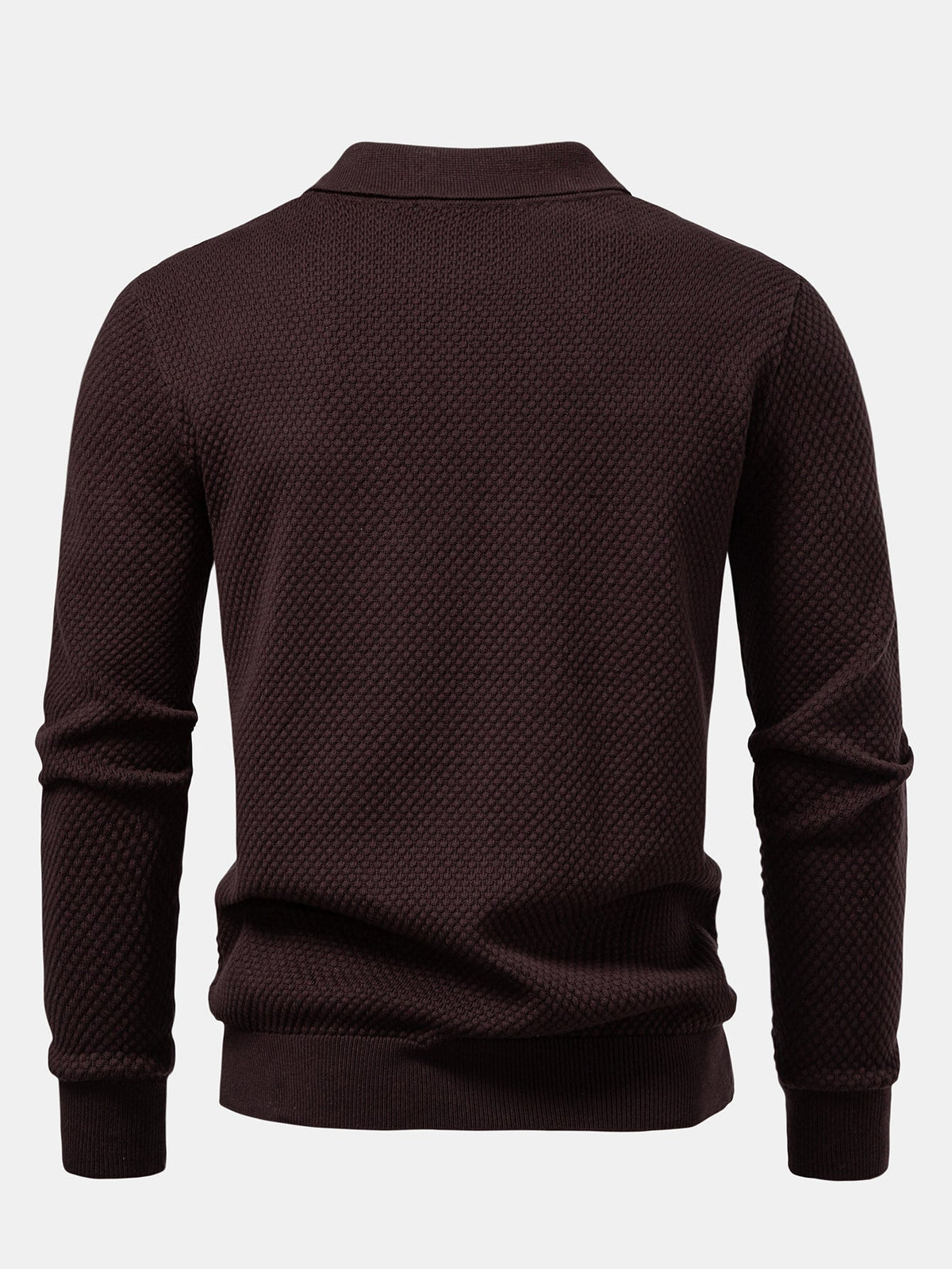 Polo texturizado piña manga larga