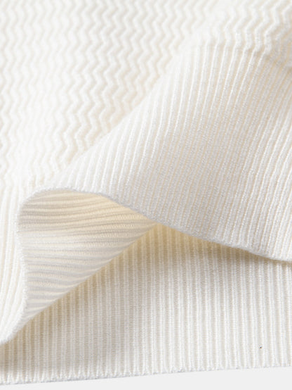 Polo jacquard de ondas manga larga