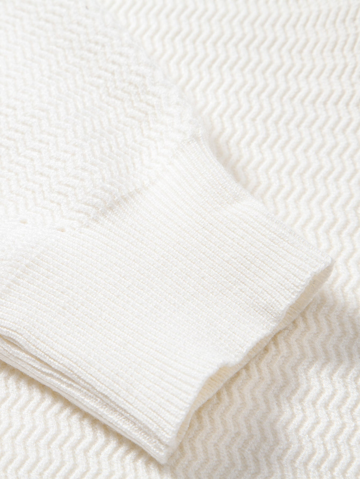 Polo jacquard de ondas manga larga