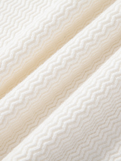 Polo jacquard de ondas manga larga