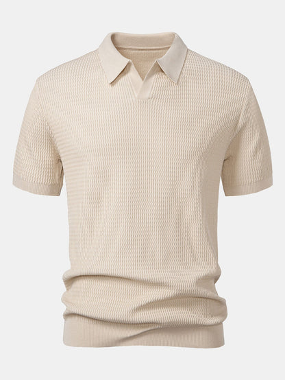 Conjunto polo jacquard y pantalón cónico
