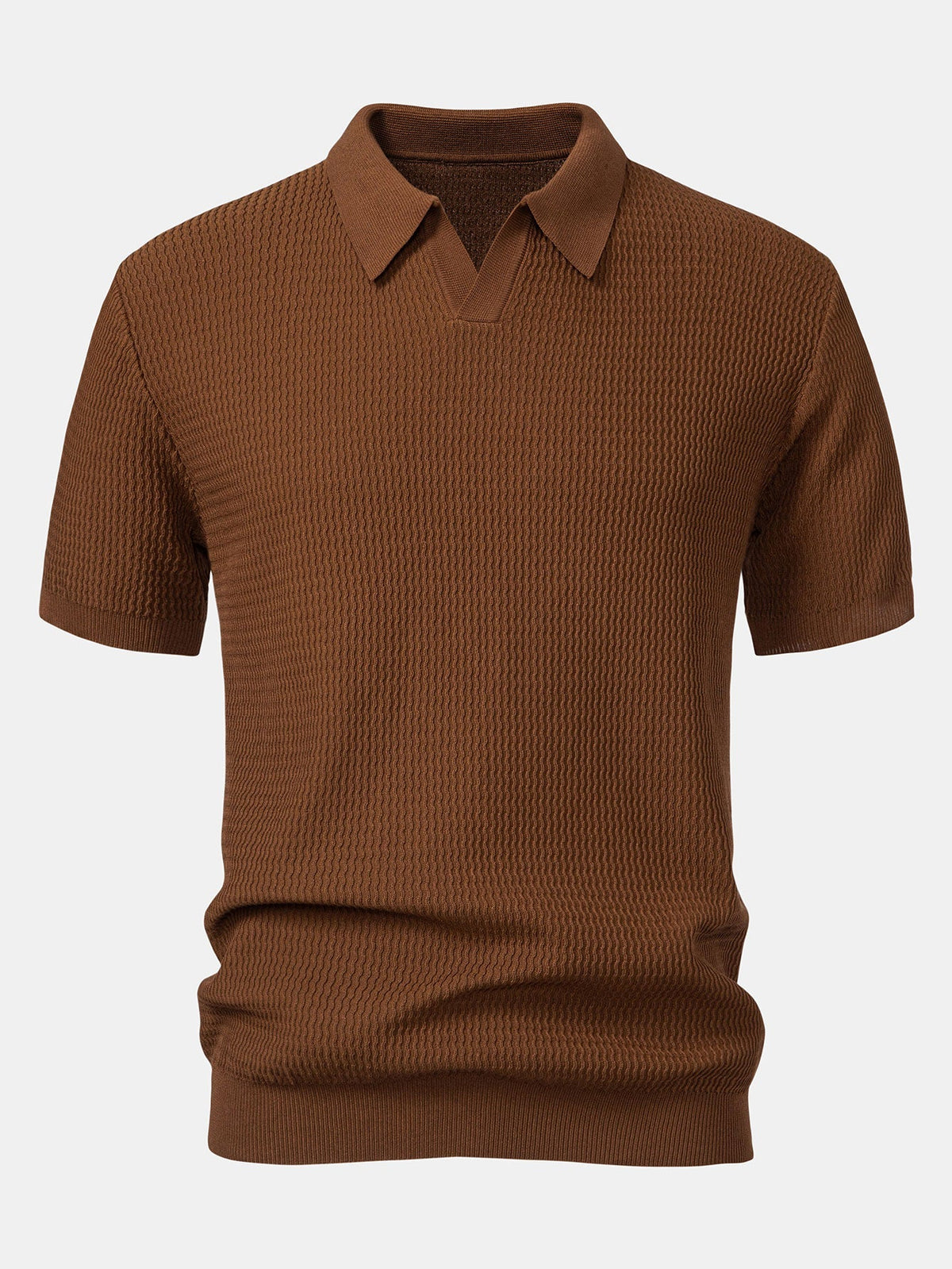 Conjunto polo jacquard y pantalón cónico