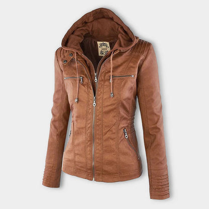 Flavia | Chaqueta de Cuero Robusta y Elegante
