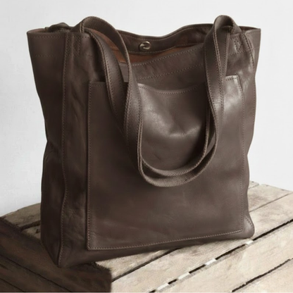 Bolso de cuero mujer elegante grande – bolso tote moderno resistente y versátil