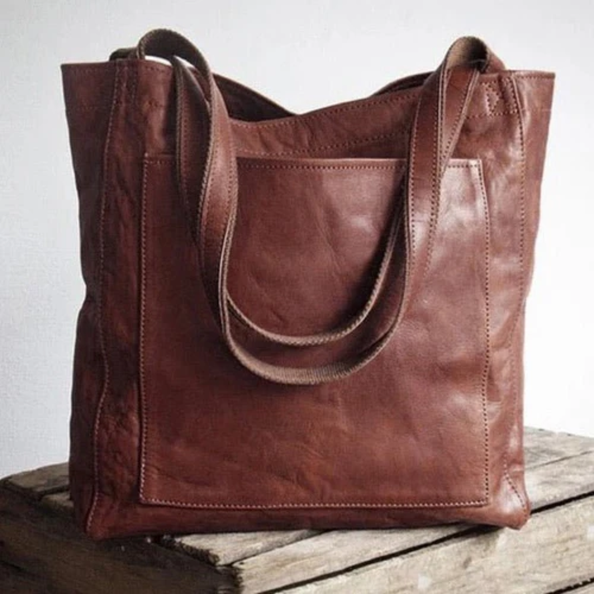 Bolso de cuero mujer elegante grande – bolso tote moderno resistente y versátil