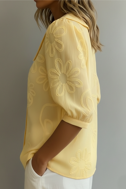 Elegante blusa floral
