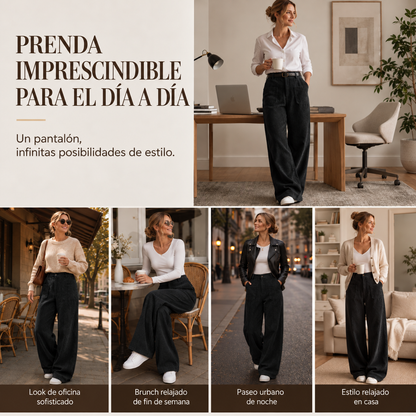 Alicia pantalones anchos y cómodos de corte holgado para mujer