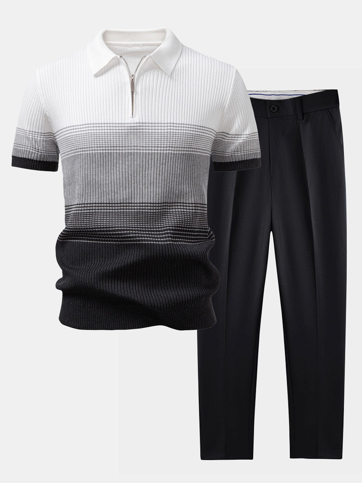 Conjunto polo degradado y pantalón cónico
