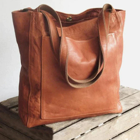 Bolso de cuero mujer elegante grande – bolso tote moderno resistente y versátil