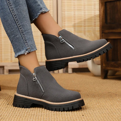 Frida: botines de plataforma con suela gruesa para otoño e invierno