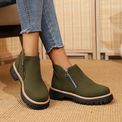 Frida: botines de plataforma con suela gruesa para otoño e invierno