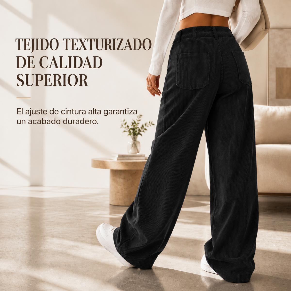 Alicia pantalones anchos y cómodos de corte holgado para mujer