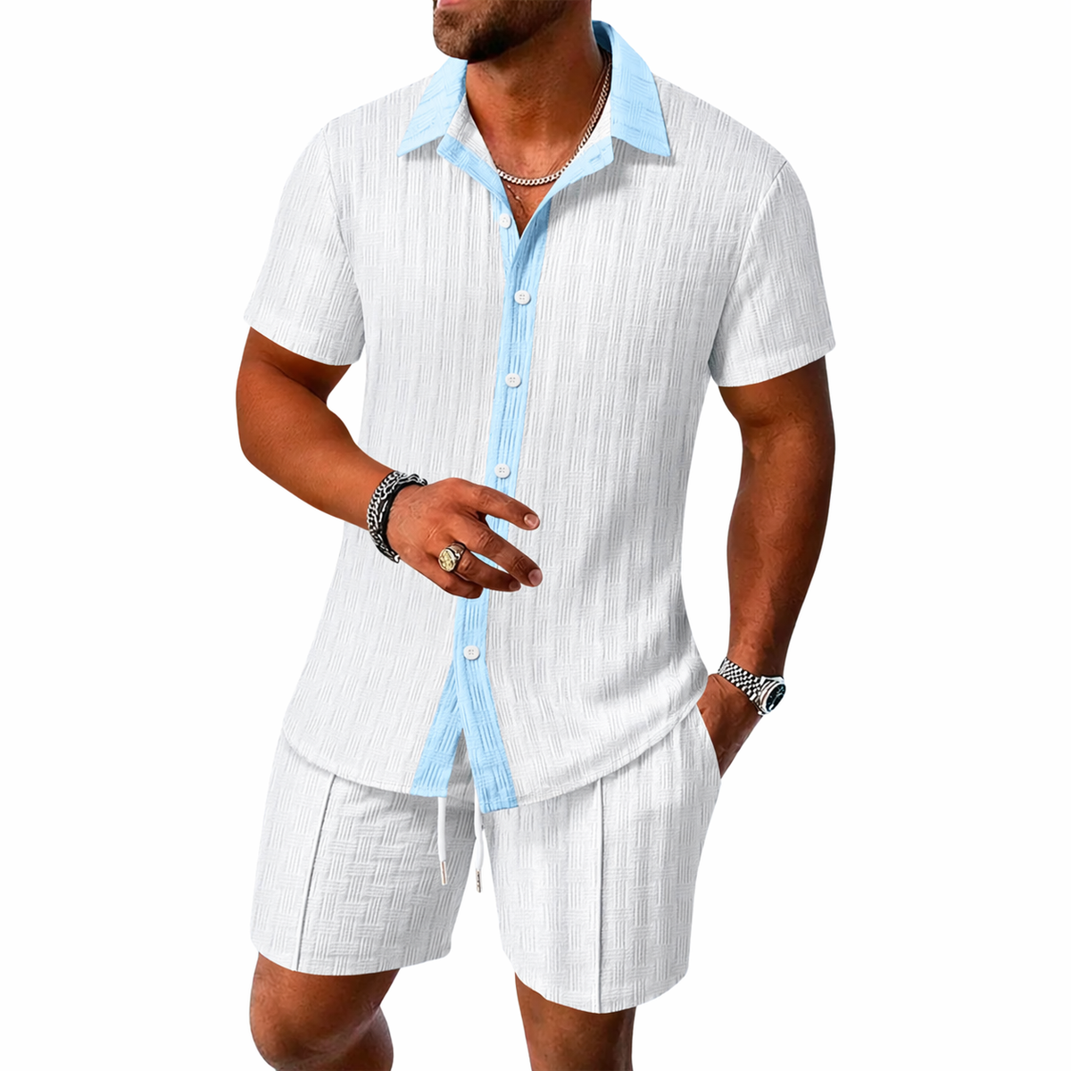 Conjunto camisa y short con cordón