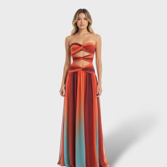 Vestido Maxi Elegante Calado Mujer