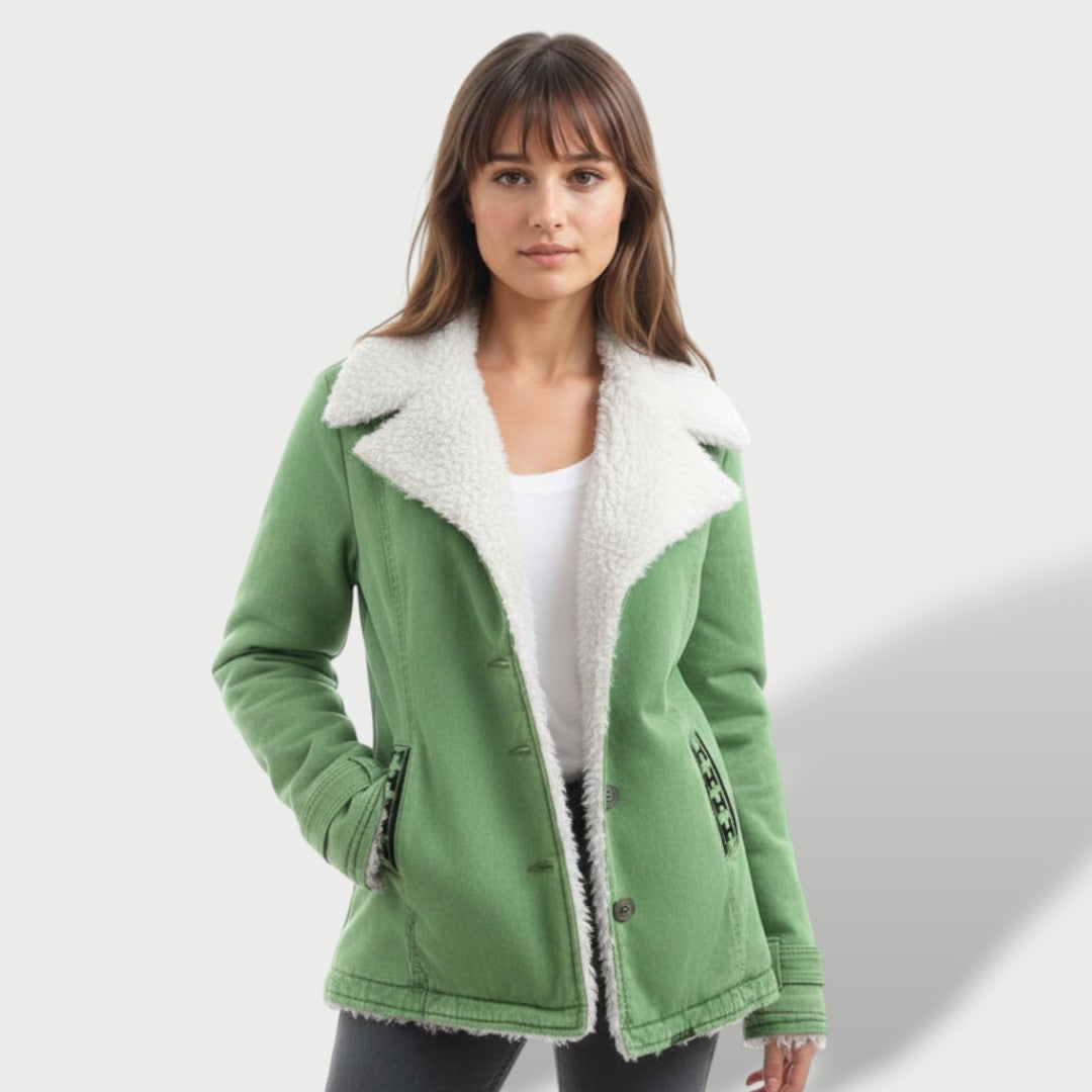 Abrigo Largo Mujer Invierno con Solapa Elegante