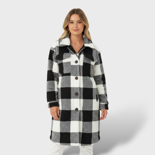Abrigo Femenino Oversized Cálido Elegante