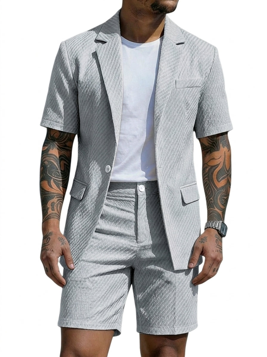 Conjunto blazer manga corta y short