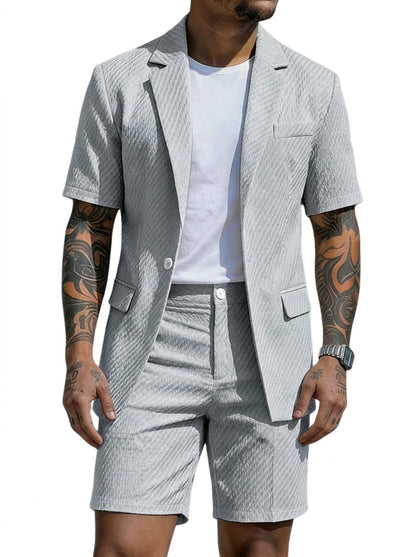 Conjunto blazer manga corta y short