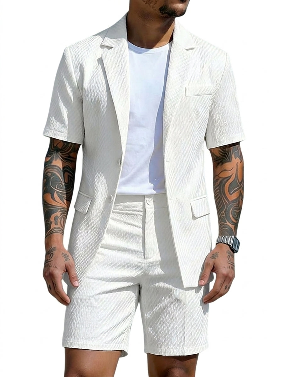 Conjunto blazer manga corta y short