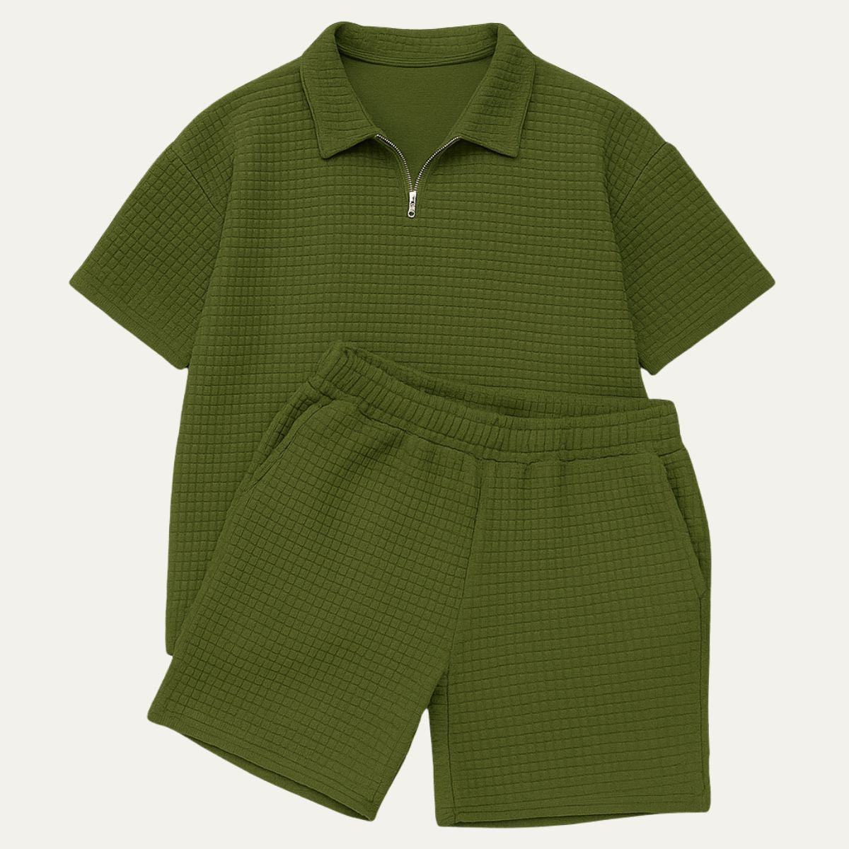 Conjunto polo con cremallera y short