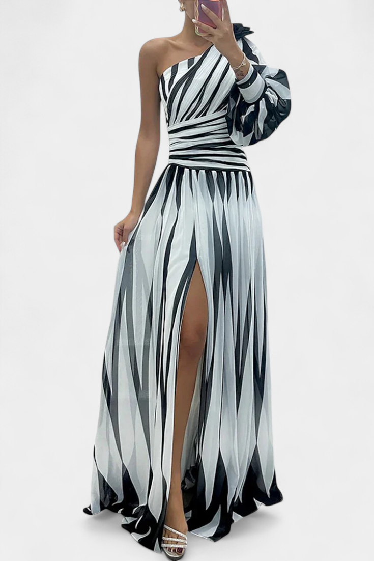 Vestido Maxi Mujer Asimétrico Elegante – Diseño Fluido y Moderno