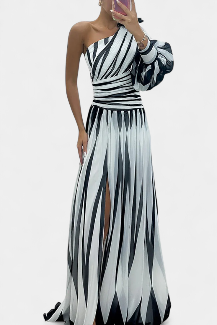 Vestido Maxi Mujer Asimétrico Elegante – Diseño Fluido y Moderno