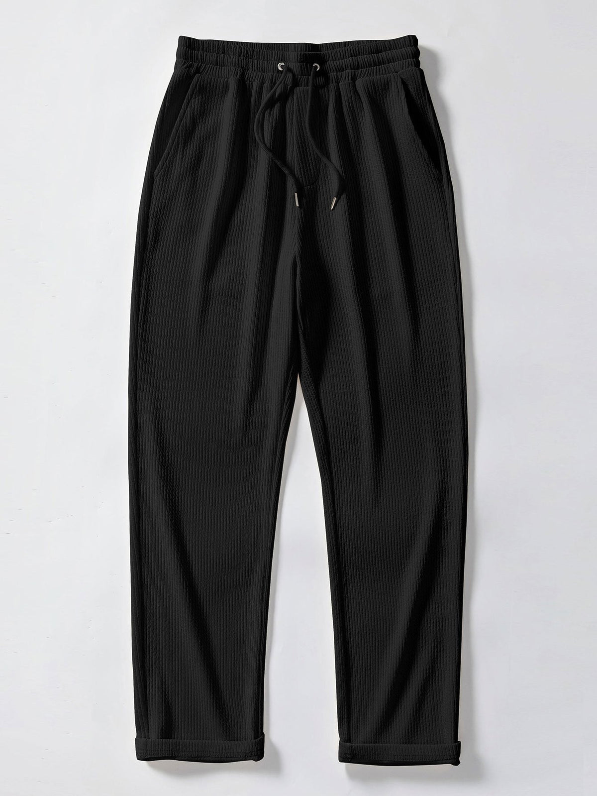 Conjunto polo texturizado y pantalón recto