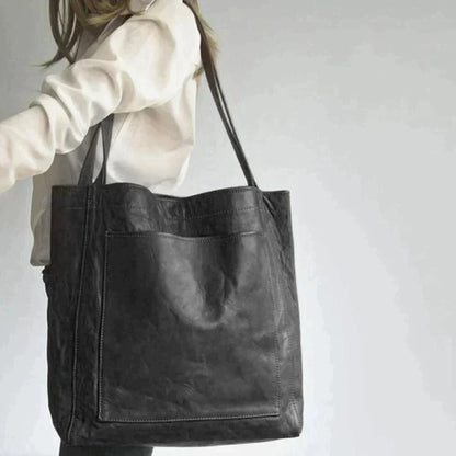 Bolso de cuero mujer elegante grande – bolso tote moderno resistente y versátil