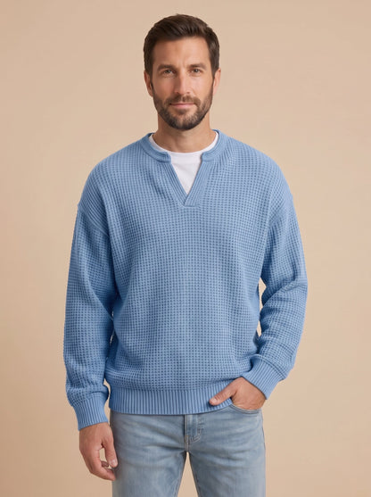 Milo jersey de punto con relieve azul cielo