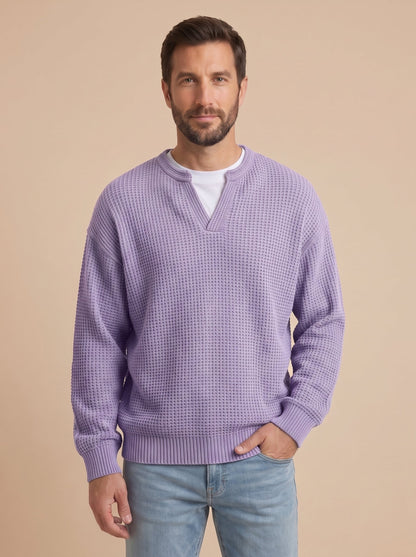 Milo jersey de punto con relieve lavanda