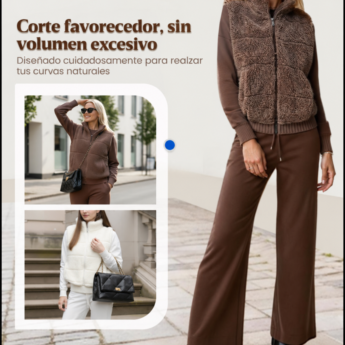 Conjunto de 3 piezas de punto grueso que te mantiene abrigada, elegante y segura de ti misma durante todo el día ❄️