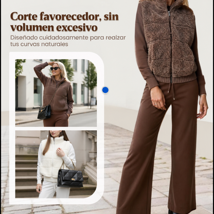 Conjunto de 3 piezas de punto grueso que te mantiene abrigada, elegante y segura de ti misma durante todo el día ❄️