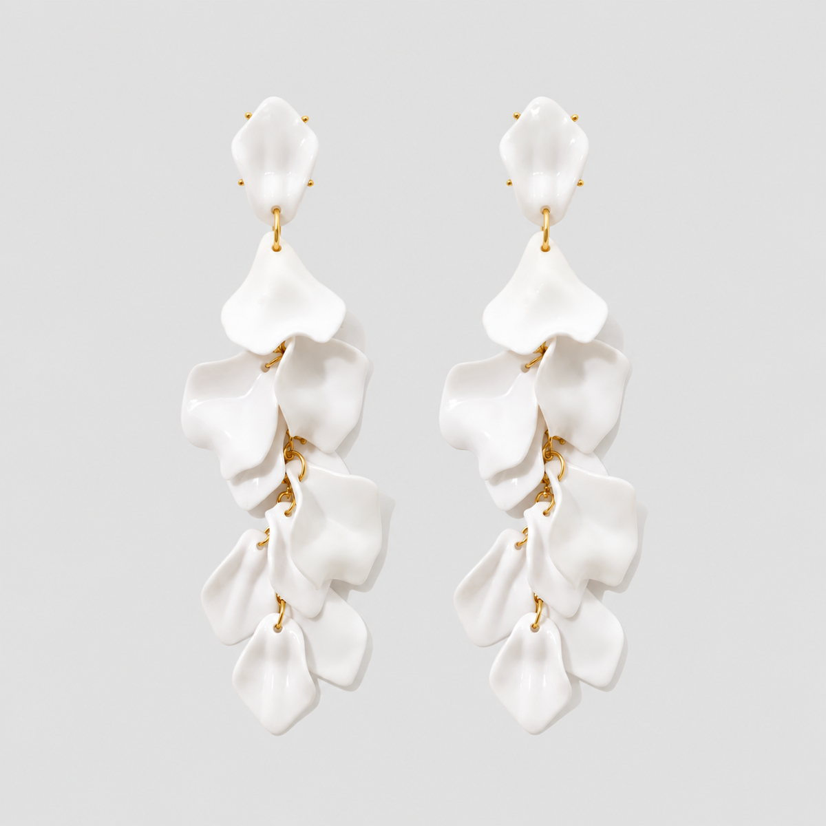 Pendientes de Gotas de Pétalos de Orquídea