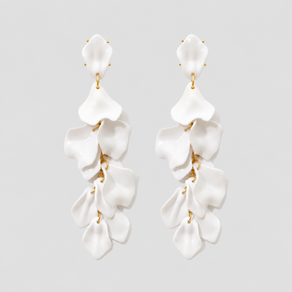 Pendientes de Gotas de Pétalos de Orquídea