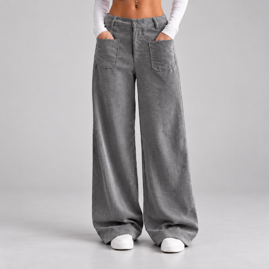 Alicia pantalones anchos y cómodos de corte holgado para mujer