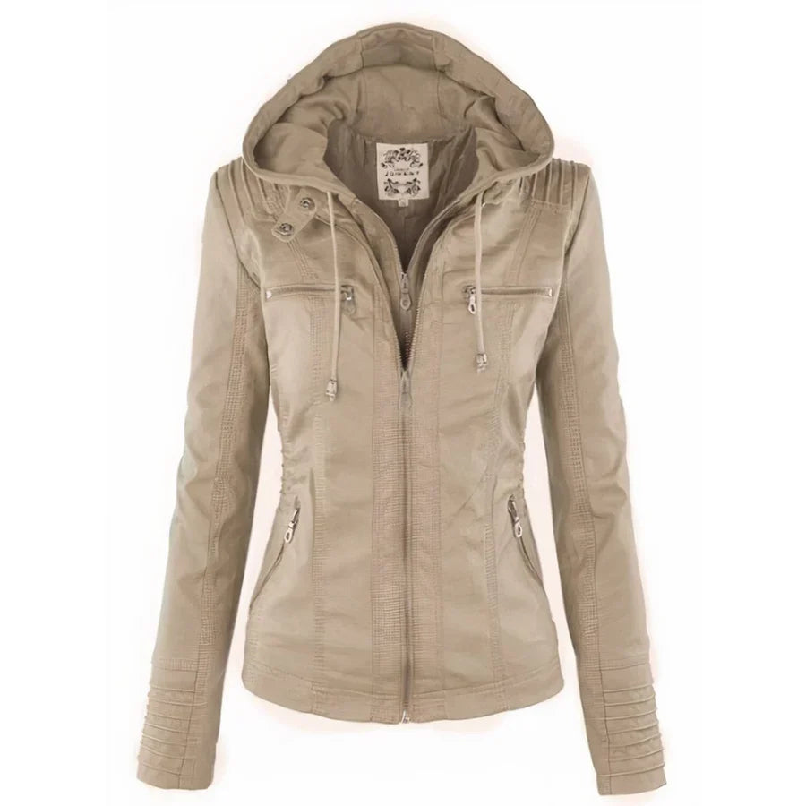 Flavia | Chaqueta de Cuero Robusta y Elegante